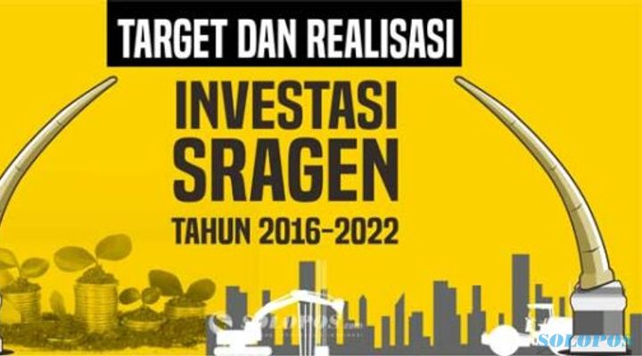 Infografis Target dan Realisasi Investasi Sragen Tahun 2016-2022