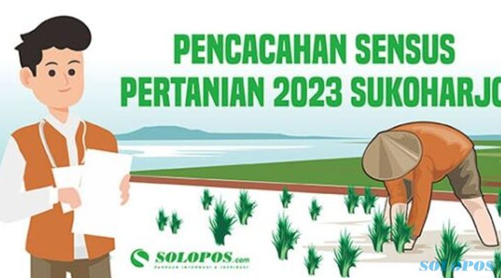 Infografis Hasil Sensus Pertanian Sukoharjo 2023, Usaha Tani Turun