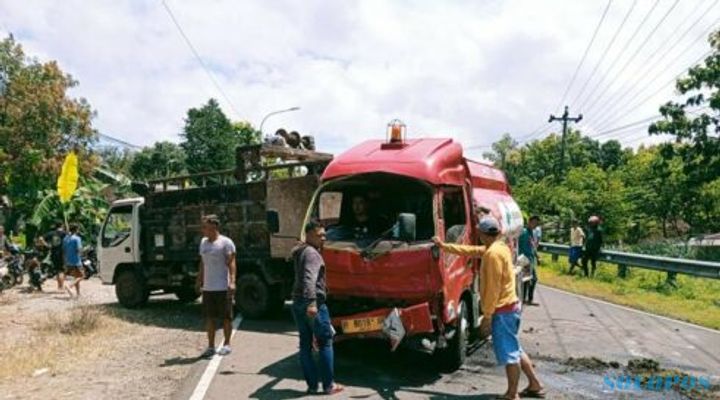 Tabrakan Motor Vs Truk Tangki BBM di Pracimantoro Wonogiri, 1 Orang Meninggal