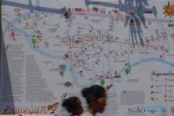 Peta penjualan batik Kampung Batik Laweyan