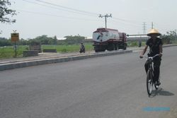 Jalur sepeda hilang di ruas Banyudono-Kartasura