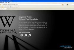 PROTES UU INTERNET: Wikipedia dan Sejumlah Situs Lakukan Blackout