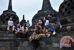 LEBARAN 2014 : Candi Borobudur Diamankan Satgas Khusus selama Lebaran