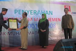 PENDIDIKAN: SMK Muhamadiyah Wonosari Raih ISO 9001:2008