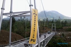 JEMBATAN GANTUNG: Jembatan Gantung di Lereng Merapi Bakal Dipasangi Portal 