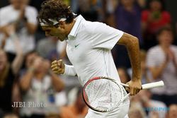 TURNAMEN WIMBLEDON: Federer Butuh Lima Set Tembus Babak Keempat