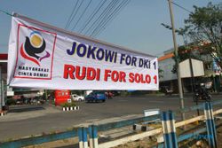 SPANDUK DUKUNGAN Pada Jokowi ke DKI 1 Ditertibkan