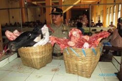 RAZIA MAKANAN: Petugas Gabungan Temukan Daging Sapi Diduga Tiren
