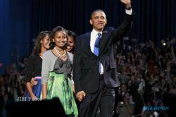 PILPRES AS: Berpidato Kemenangan, Obama Berterima Kasih Pada Keluarga dan Pendukung