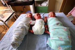 Warga Karanganyar Lahirkan Bayi Kembar Tiga