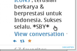 TWITTER SBY : Sapa @7_ICONS, Akun @SBYudhoyono Dibully