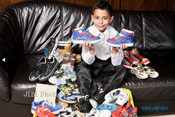 Wow, Bocah 8 Tahun Miliki 200 Pasang Sepatu dan Baju Bermerek Kelas Dunia