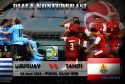 PIALA KONFEDERASI : Prediksi Uruguay vs Tahiti, Tetap Menarik