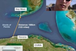 Tak Gentar Hiu, Wanita Tangguh Berenang AS-Kuba