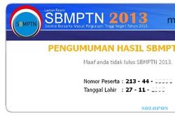 SBMPTN 2013 : Pengumuman Tak Transparan, Panitia Klaim Terima 109.853 Calon Mahasiswa