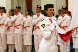 HUT KEMERDEKAAN RI : Presiden Jokowi Kukuhkan 68 Anggota Paskibraka