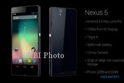 Saingi iPhone 5S, Google Rilis Nexus 5 Dibanderol Hanya Rp 3,8 juta