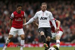 JELANG MAN UNITED VS ARSENAL : Rooney Ragukan Kemampuan Arsenal Juara