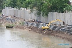 BANJIR SUKOHARJO : Duh, Kondisi Belasan Tanggul Sungai Bengawan di Sukoharjo Kritis