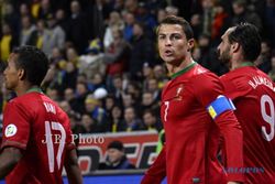 PORTUGAL VS SWEDIA: Hattrick Ronaldo Hancurkan Mimpi Swedia Tampil di Brazil