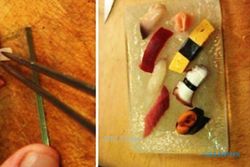 KISAH UNIK : Restoran Ini Tawarkan Sushi Terkecil di Dunia