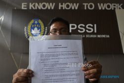 FOTO TRANSPARANSI ANGGARAN PSSI :  Surat keberatan kepada PSSI