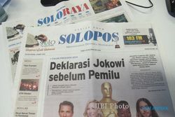 SOLOPOS HARI INI : Deklarasi Jokowi Sebelum Pemilu,  PT AS Tolak bayar Denda 