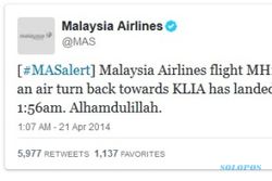 PESAWAT MALAYSIA MENDARAT DARURAT : Boeing 737-800 Mendarat dengan Perut, 159 Penumpang Malaysia Airlines Selamat