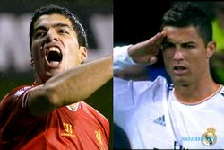 PENGHARGAAN SEPETU EMAS : Suarez dan Ronaldo Berbagi Sepatu Emas