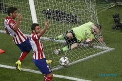 FINAL LIGA CHAMPIONS : Babak Pertama, Atletico Unggul 1-0 atas Real Madrid