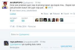 TWITTER JUPE : Julia Perez Siap Jadi Istri Prabowo, Ini Tanggapan Capres Gerindra