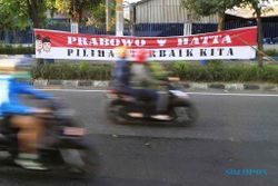 FOTO PILPRES 2014 : Spanduk Prabowo-Hatta Dului Masa Kampanye