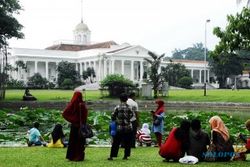 HUT KE-69 KEMERDEKAAN RI : Istana Bogor Kibarkan Bendera Merah Putih 1.000 Meter