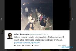 KRISIS PALESTINA : Di Bukit Sderot, Warga Israel "Nonton Bareng" Gaza Dibombardir