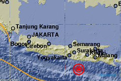 Gempa 5 SR Goyang Selatan Jawa Sore Ini