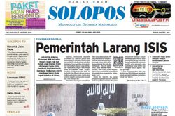 SOLOPOS HARI INI : Pemerintah Larang ISIS, Kantor Transisi Jokowi hingga 4 SPBU di Soloraya Batasi Penjualan Solar