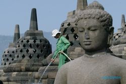 KONSERVASI WARISAN BUDAYA : 7 Peneliti Jerman Pelajari Pelapukan Relief Candi Borobudur 