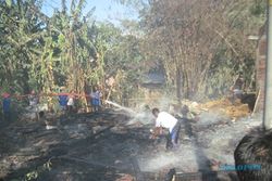 KEBAKARAN SRAGEN : Ditinggal ke Pasar, Rumah Warga Nglorog Ludes Dilalap Api