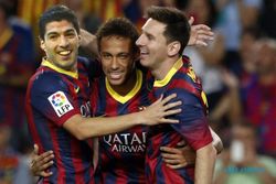 JELANG LA LIGA PRIMERA : Trisula Barca Messi-Neymar-Suarez Tak Kalah Menakutkan