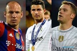 KANDIDAT PEMAIN TERBAIK EROPA : Ronaldo, Robben & Neuer Calon Kuat yang Terbaik, Messi Tersingkir