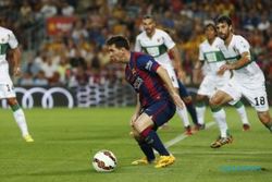 BARCELONA VS ELCHE : 10 Pemain Barca Taklukkan Elche 3-0, Messi Sumbang 2 Gol