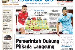 SOLOPOS HARI INI : Prediksi Arsenal vs Manchester City, Pemerintah Dukung Pilkada Langsung hingga Jokowi Tonton SIPA