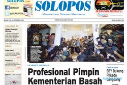 SOLOPOS HARI INI : Komposisi Menteri Kabinet Jokowi-JK, Prediksi Liga Champions hingga SBY Dukung Pilkada Langsung