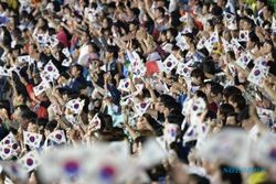 FOTO ASIAN GAMES 2014 : Begini Semangat Warga Korea Selatan...