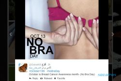 TRENDING SOSMED : Peringatan Hari Kanker Payudara, #NoBraDay Jadi Trending Topic Dunia