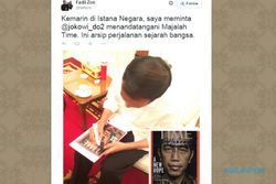 JOKOWI PRESIDEN : Fadli Zon Minta Jokowi Tanda Tangani Majalah Time Miliknya