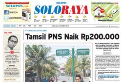 SOLOPOS HARI INI : Soloraya Hari Ini: Tamsil PNS Solo Naik, Ancaman Banjir di Klaten hingga Sragen Dilarang Ikut Investment Award