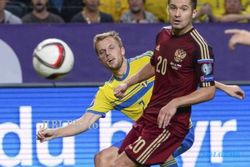 GRUP G KUALIFIKASI PIALA EROPA 2016 : Swedia Tahan Imbang Rusia 1-1