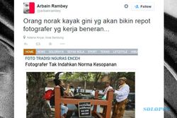 TRENDING SOSMED : Heboh Fotografer Tak Sopan di Nguras Enceh, Begini Komentar Arbain Rambey