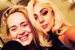 INSTAGRAM ARTIS : Lady Gaga dan Adele Foto Bareng, Nyanyi Bareng Juga?